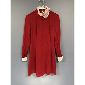 Red Lace Trim Dress Adult Medium 2019